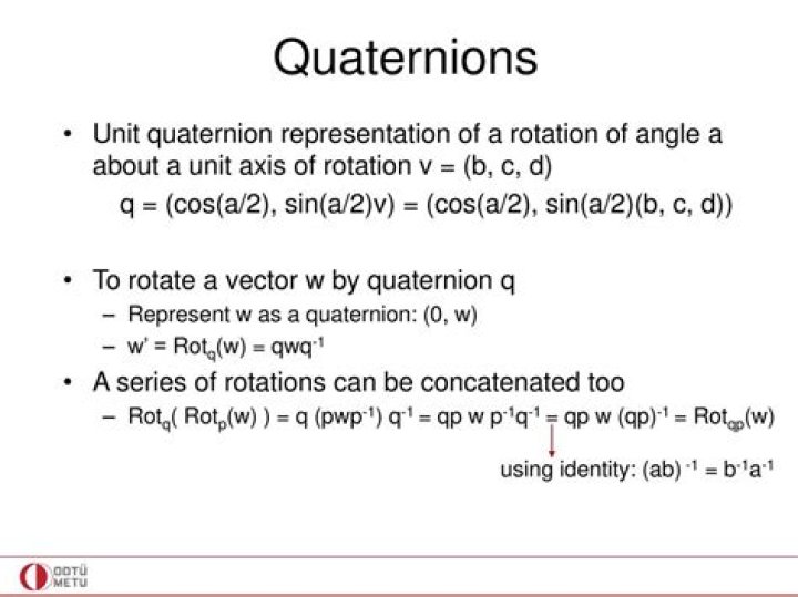 Angle of rotation by pure unit quaternions(fundamental unit quaternions)