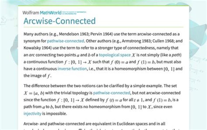Arcwise connected vs. path connected