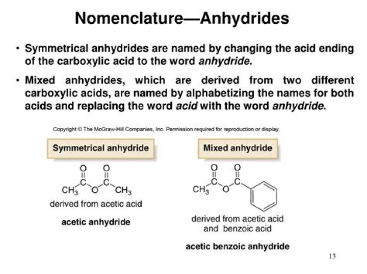 Are acid anhydrides always symmetrical?