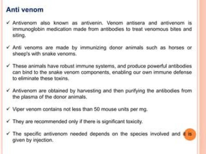 Are antivenin and antivenom the same thing?