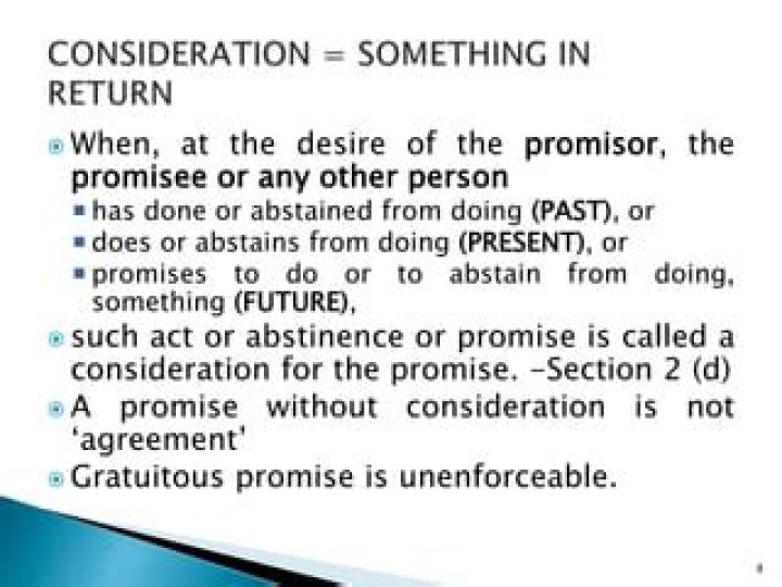 At the desire of the promisor meaning?