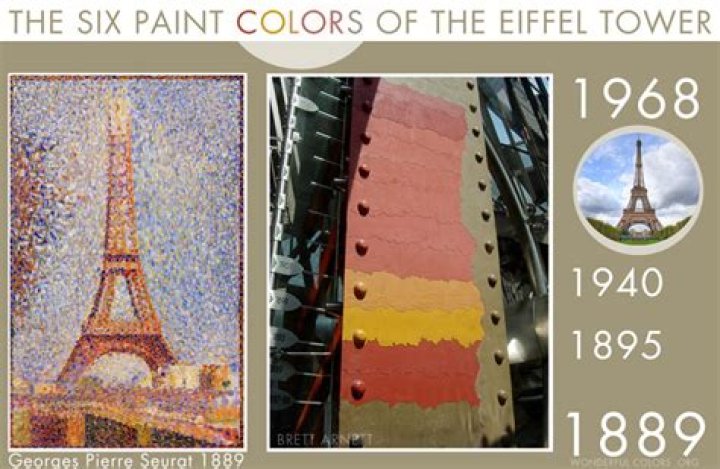 At what color is the eiffel tower?