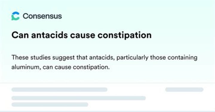 Can antacids cause constipation?