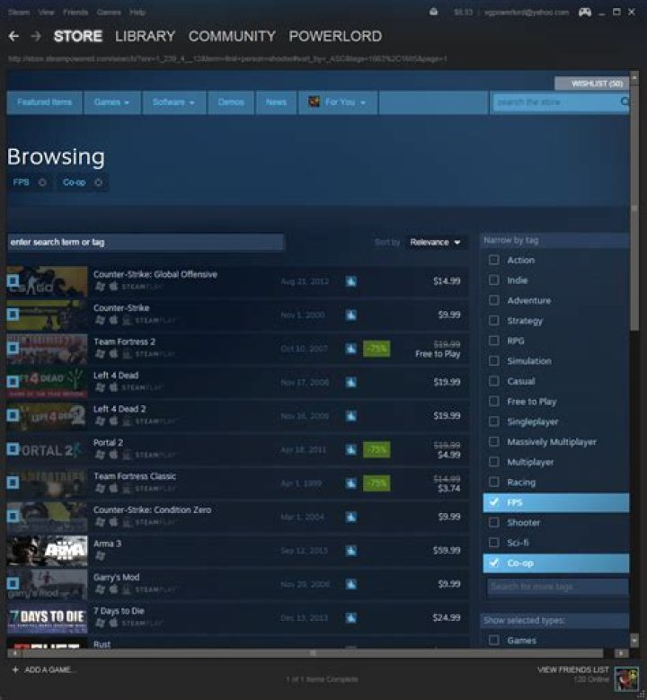 Can I filter my Steam library by tags or features?