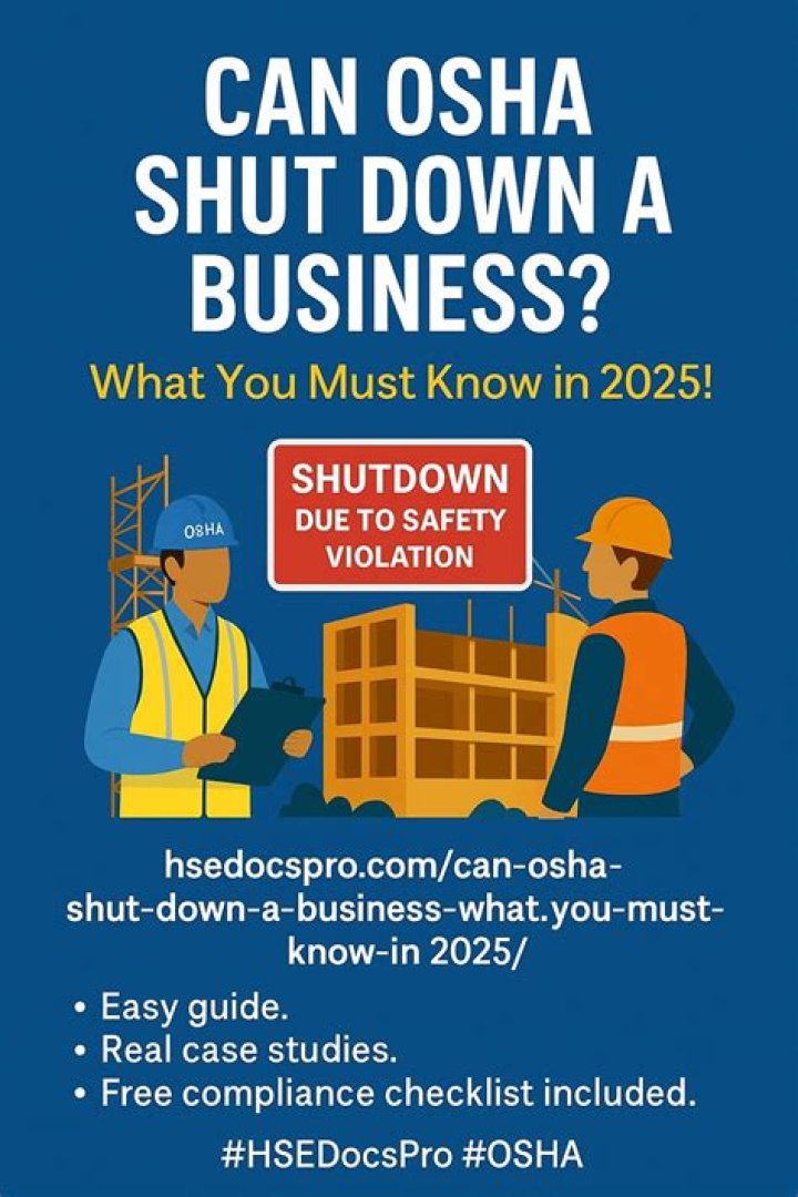Can osha shut down a business?