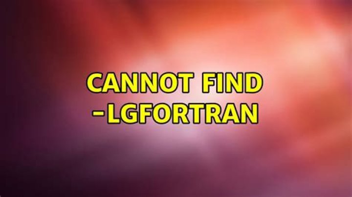 Cannot find -lgfortran