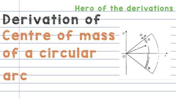 Center of mass of a circular arc