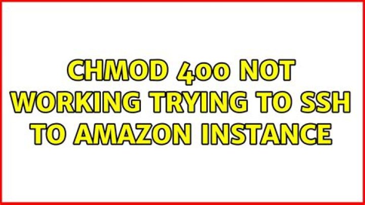 CHMOD 400 not working trying to ssh to amazon instance [closed]