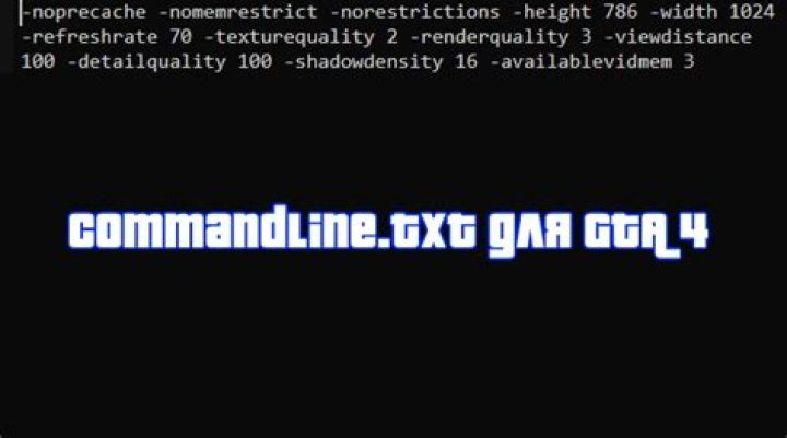 commandline.txt for GTA 4 doesn't work on Steam