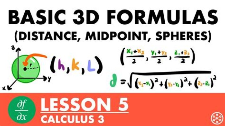 Deriving the midpoint formula in 3D using the distance formula