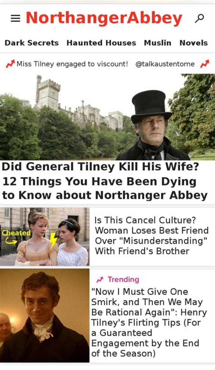 Did general tilney kill his wife?