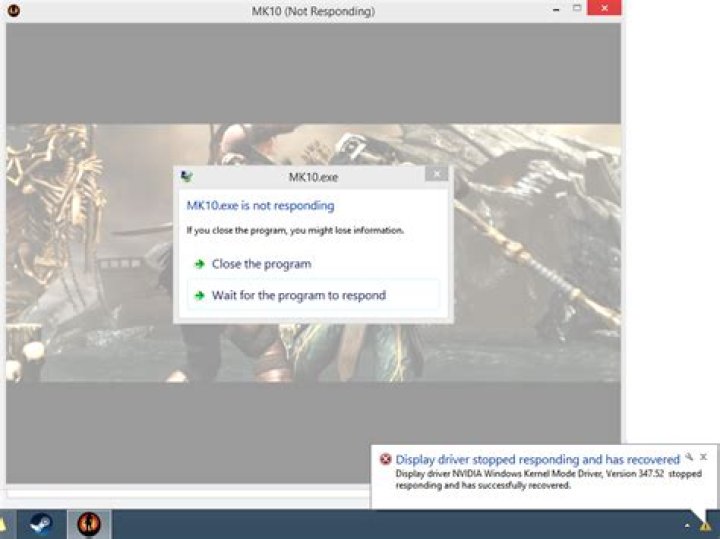 "Display driver has stopped responding and has recovered" when playing Mortal Kombat X?