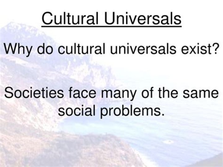 Do cultural universals exist?