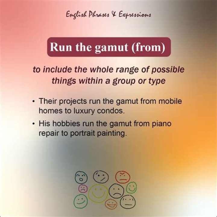 Do you run the gamut?
