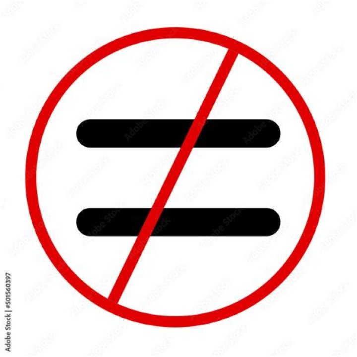 Does not necessarily equal sign?