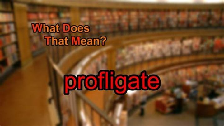 Does the word profligate mean?