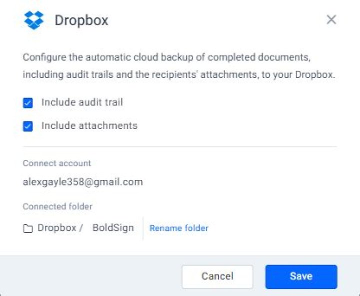 dropbox configuration