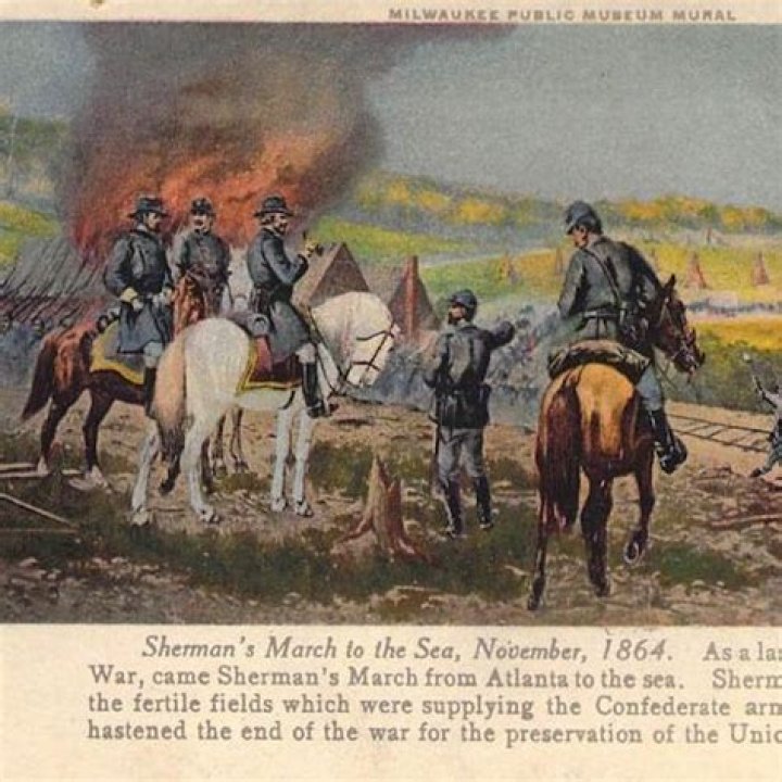 During sherman's march to the sea his troops?