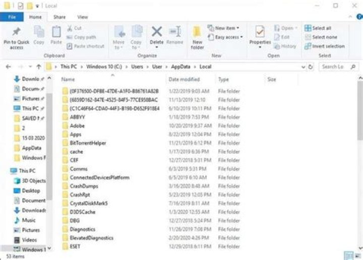 End data folder location