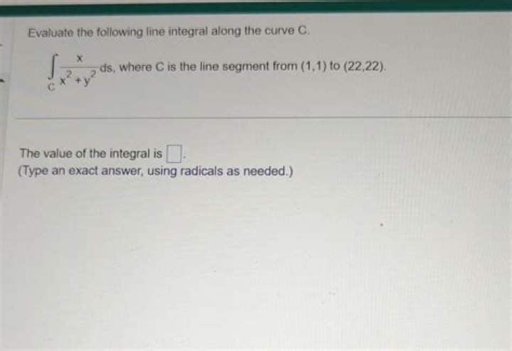 Evaluate the following line integral.