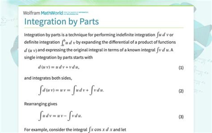 Examples of integration by parts that work both ways
