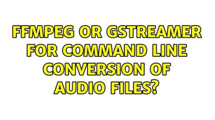 FFmpeg or GStreamer for command line conversion of audio files?