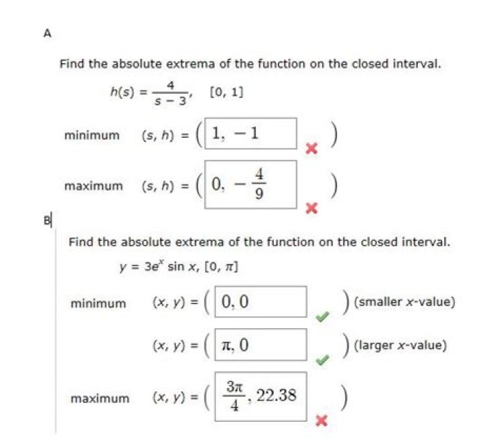 Find absolute extrema of the function $ \ f(x)=1-|x-1| , \ \ x \in [-9,4] \ $ on the closed interval