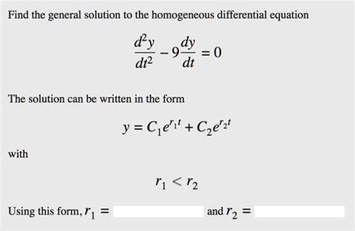 find the general solution to the following homogeneous differential equation.