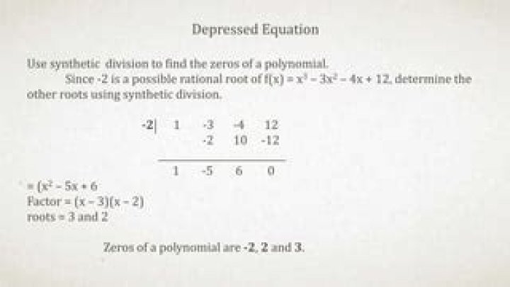Finding depressed equation without a divisor