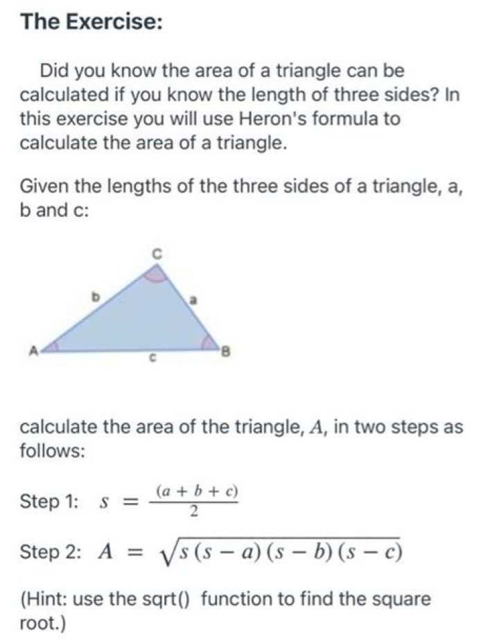 Finding the area of a triangle when only a the shaded part and two sides are known