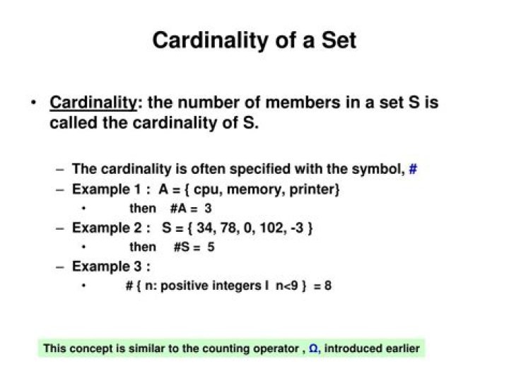 Formula for cardinality of sets?