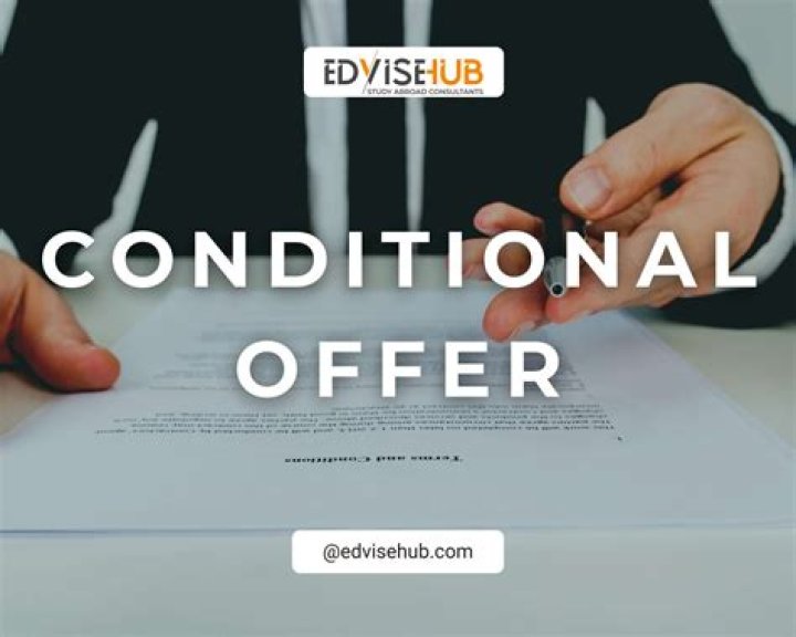 Has a conditional offer?