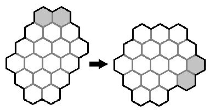 Hexagonal vs square tiling: comparing total length of edges