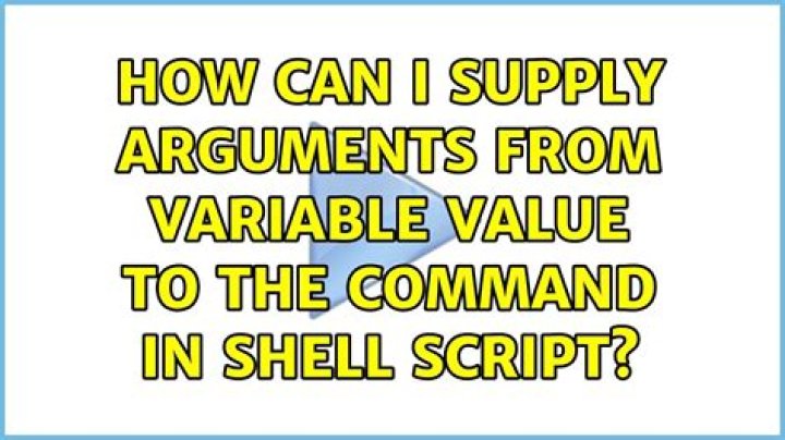 How can I supply arguments from variable value to the command in shell script?
