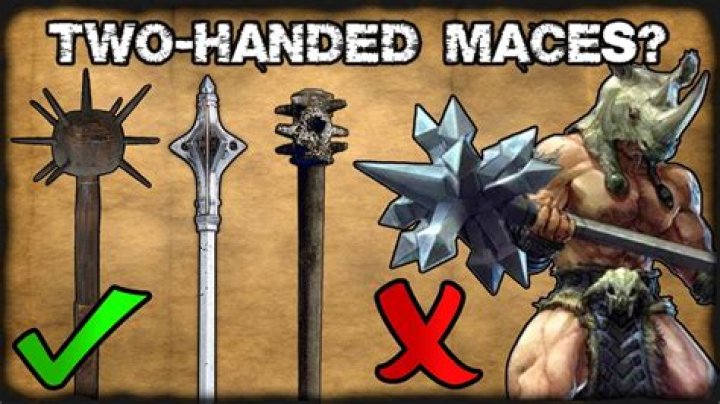 How can I tell which weapons are one or two handed?