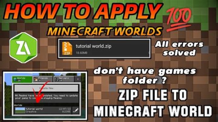 How do I import a .zip minecraft map into Minecraft?