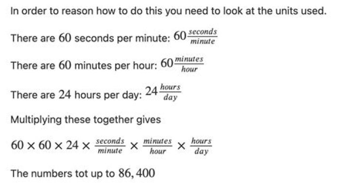 How many seconds are there in a day?