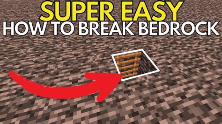 How to break bedrock from above in Minecraft Bedrock Edition?