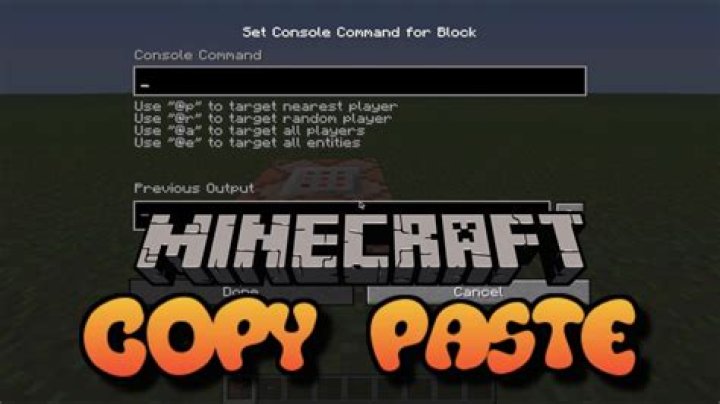 How to copy and paste in command blocks [duplicate]