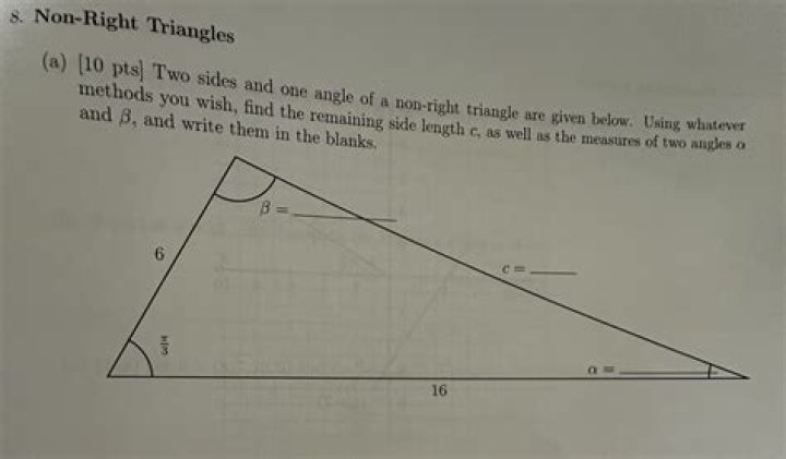 How to find an angle of a non-right angle triangle when given two sides and an area?