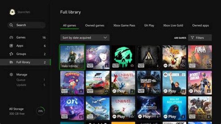 How to find out the storage consumption of a game on XBox One?