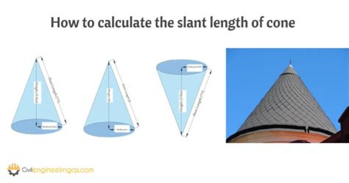 how to find slant height using radius and angle for a truncated cone