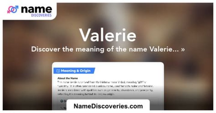 How to pronounce the name valerie?