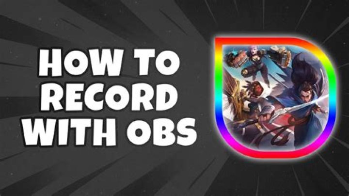 How to record League of Legends with OBS?