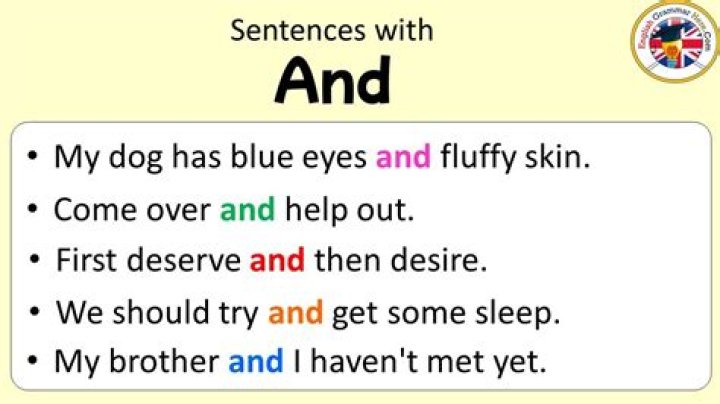 How to use and in sentences?