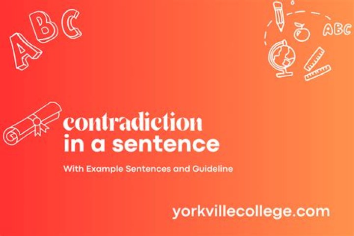 How to use contradiction in a sentence?