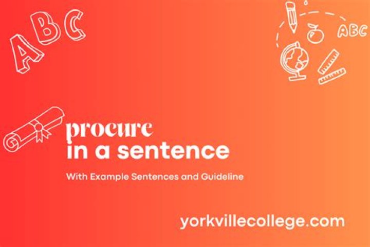 How to use procure in a sentence?