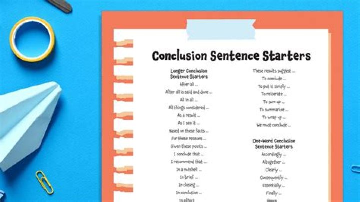 How to write concluding sentence?