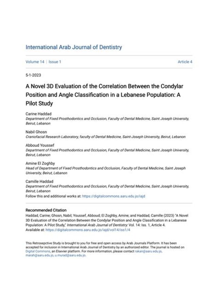 In a lebanese population?