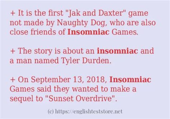 Insomniac in a sentence?